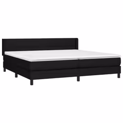 vidaXL Giroletto a Molle con Materasso Nero 200x200 cm in Tessuto - Vista aggiuntiva 3