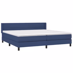 vidaXL Giroletto a Molle con Materasso Blu 200x200 cm in Tessuto - Vista aggiuntiva 3
