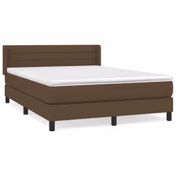 Giroletto a Molle con Materasso Marrone Scuro 140x190cm Tessutocod mxl 74358 - Vista aggiuntiva 2