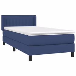 vidaXL Giroletto a Molle con Materasso Blu 80x200 cm inTessuto - Vista aggiuntiva 3