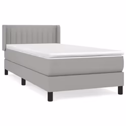 Giroletto a Molle con Materasso Grigio Chiaro 90x190 cm Tessutocod mxl 98359 - Vista aggiuntiva 2