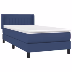 vidaXL Giroletto a Molle con Materasso Blu 90x200 cm inTessuto - Vista aggiuntiva 3