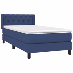 vidaXL Giroletto a Molle con Materasso Blu 80x200 cm inTessuto - Vista aggiuntiva 3