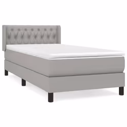 Giroletto a Molle con Materasso Grigio Chiaro100x200 cm Tessutocod mxl 98367 - Vista aggiuntiva 2