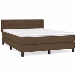 Giroletto a Molle con Materasso Marrone Scuro 140x190cm Tessutocod mxl 98369 - Vista aggiuntiva 2