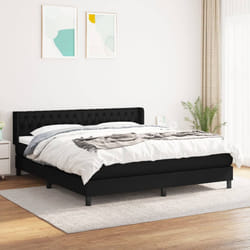 Giroletto a Molle con Materasso Nero 180x200 cm in Tessutocod mxl 122288
