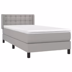 Giroletto a Molle con Materasso Grigio Chiaro100x200 cm Tessutocod mxl 122291 - Vista aggiuntiva 3
