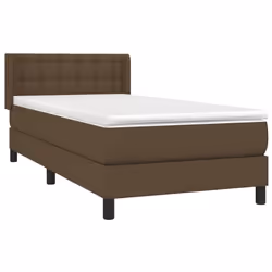 Giroletto a Molle con Materasso Marrone Scuro 100x200cm Tessutocod mxl 74372 - Vista aggiuntiva 3