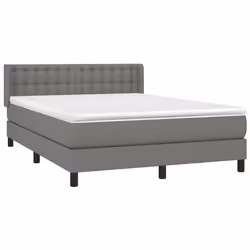 Giroletto a Molle con Materasso Grigio Scuro 140x190 cm Tessutocod mxl 98373 - Vista aggiuntiva 3