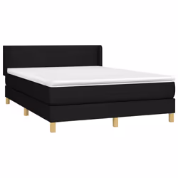 Giroletto a Molle con Materasso Nero 140x200 cm in Tessutocod mxl 74377 - Vista aggiuntiva 3