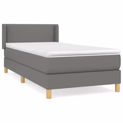 Giroletto a Molle con Materasso Grigio Scuro 100x200 cm Tessutocod mxl 122311 - Vista aggiuntiva 2