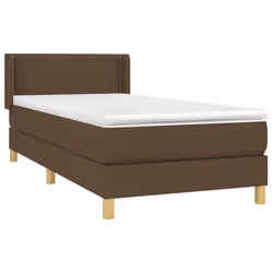 Giroletto a Molle con Materasso Marrone Scuro 100x200cm Tessutocod mxl 122372 - Vista aggiuntiva 3
