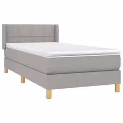 Giroletto a Molle con Materasso Grigio Chiaro 80x200 cm Tessutocod mxl 98383 - Vista aggiuntiva 3