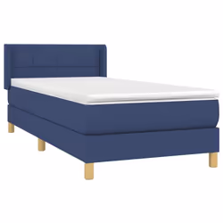 vidaXL Giroletto a Molle con Materasso Blu 80x200 cm inTessuto - Vista aggiuntiva 3