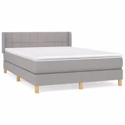 Giroletto a Molle con Materasso Grigio Chiaro 140x190cm Tessutocod mxl 98396 - Vista aggiuntiva 2