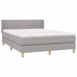 Giroletto a Molle con Materasso Grigio Chiaro 140x200cm Tessutocod mxl 98397 - Vista aggiuntiva 3