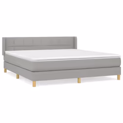 Giroletto a Molle con Materasso Grigio Chiaro160x200 cm Tessutocod mxl 122320 - Vista aggiuntiva 2