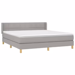 Giroletto a Molle con Materasso Grigio Chiaro160x200 cm Tessutocod mxl 122320 - Vista aggiuntiva 3