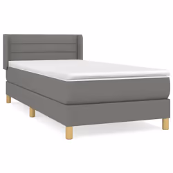 Giroletto a Molle con Materasso Grigio Scuro 90x190 cm Tessutocod mxl 74401 - Vista aggiuntiva 2