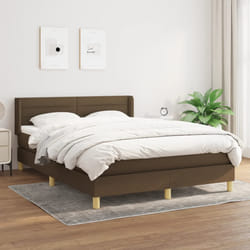 Giroletto a Molle con Materasso Marrone Scuro 140x190cm Tessutocod mxl 98404