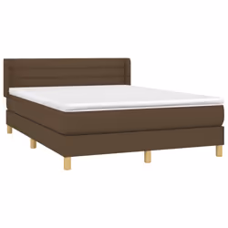 Giroletto a Molle con Materasso Marrone Scuro 140x190cm Tessutocod mxl 98404 - Vista aggiuntiva 3
