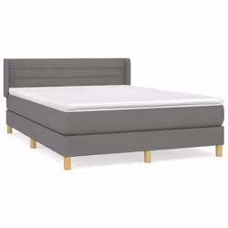 Giroletto a Molle con Materasso Grigio Scuro 140x200cm Tessutocod mxl 74406 - Vista aggiuntiva 2