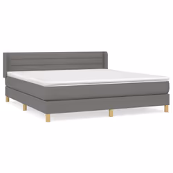 Giroletto a Molle con Materasso Grigio Scuro 160x200 cm Tessutocod mxl 98403 - Vista aggiuntiva 2