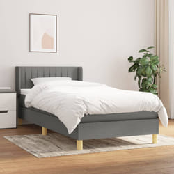 Giroletto a Molle con Materasso Grigio Scuro 90x190 cm Tessutocod mxl 74410