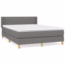 Giroletto a Molle con Materasso Grigio Scuro 140x190 cm Tessutocod mxl 98411 - Vista aggiuntiva 2