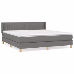 Giroletto a Molle con Materasso Grigio Scuro 160x200 cm Tessutocod mxl 122334 - Vista aggiuntiva 2