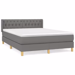 Giroletto a Molle con Materasso Grigio Scuro 140x200cm Tessutocod mxl 98419 - Vista aggiuntiva 2