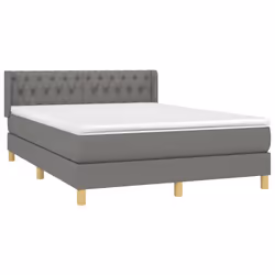 Giroletto a Molle con Materasso Grigio Scuro 140x200cm Tessutocod mxl 98419 - Vista aggiuntiva 3