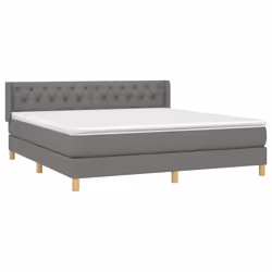 Giroletto a Molle con Materasso Grigio Scuro 160x200 cm Tessutocod mxl 74424 - Vista aggiuntiva 3