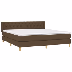 Giroletto a Molle con Materasso Marrone Scuro 160x200cm Tessutocod mxl 122342 - Vista aggiuntiva 3
