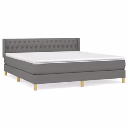 Giroletto a Molle con Materasso Grigio Scuro 180x200 cm Tessutocod mxl 122346 - Vista aggiuntiva 2