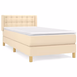 Giroletto a Molle con Materasso Crema 90x190 cm in Tessutocod mxl 122352 - Vista aggiuntiva 2