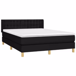 Giroletto a Molle con Materasso Nero 140x190 cm in Tessutocod mxl 122356 - Vista aggiuntiva 3