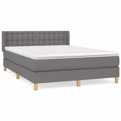 Giroletto a Molle con Materasso Grigio Scuro 140x200cm Tessutocod mxl 98497 - Vista aggiuntiva 2
