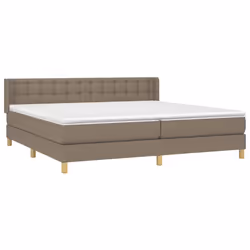 vidaXL Giroletto a Molle con Materasso Tortora 180x200 cm in Tessuto - Vista aggiuntiva 3