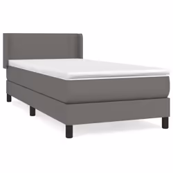 Giroletto a Molle con Materasso Grigio 100x200 cm in Similpellecod mxl 74506 - Vista aggiuntiva 2