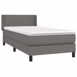 Giroletto a Molle con Materasso Grigio 100x200 cm in Similpellecod mxl 74506 - Vista aggiuntiva 3