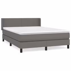 Giroletto a Molle con Materasso Grigio 140x190 cm in Similpellecod mxl 98507 - Vista aggiuntiva 2