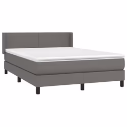 Giroletto a Molle con Materasso Grigio 140x190 cm in Similpellecod mxl 98507 - Vista aggiuntiva 3