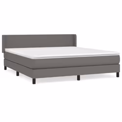 Giroletto a Molle con Materasso Grigio 160x200 cm in Similpellecod mxl 98501 - Vista aggiuntiva 2