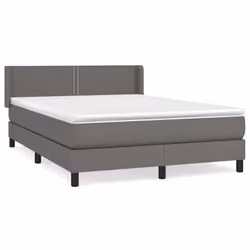 Giroletto a Molle con Materasso Grigio 140x200 cm in Similpellecod mxl 123535 - Vista aggiuntiva 2