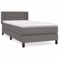 Giroletto a Molle con Materasso Grgio 90x200 cm in Similpellecod mxl 74514 - Vista aggiuntiva 2