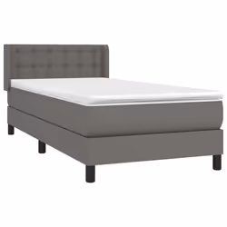 Giroletto a Molle con Materasso Grgio 90x200 cm in Similpellecod mxl 74514 - Vista aggiuntiva 3