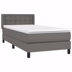Giroletto a Molle con Materasso Grigio 100x200 cm in Similpellecod mxl 122444 - Vista aggiuntiva 3