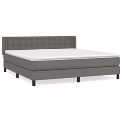 Giroletto a Molle con Materasso Grgio 180x200 cm in Similpellecod mxl 98523 - Vista aggiuntiva 2