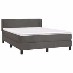 Giroletto a Molle con Materasso Grigio Scuro 140x200 cm Vellutocod mxl 122451 - Vista aggiuntiva 3